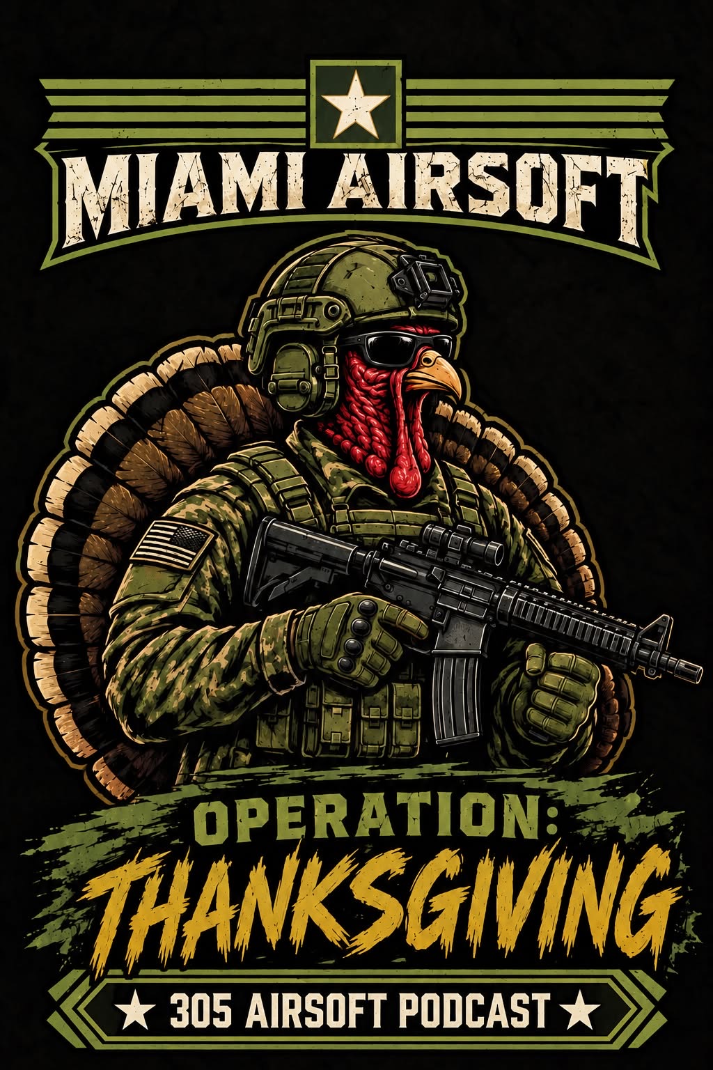 Operation 305 Thanksgiving Edition commemorative turkey AirSoft patch